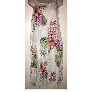 Lungo L'arno 100% Italian Linen Floral Palm Dress SZ.S NWT